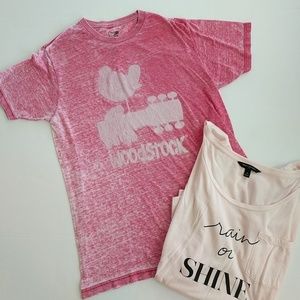 Woodstock and Banana Republic tees